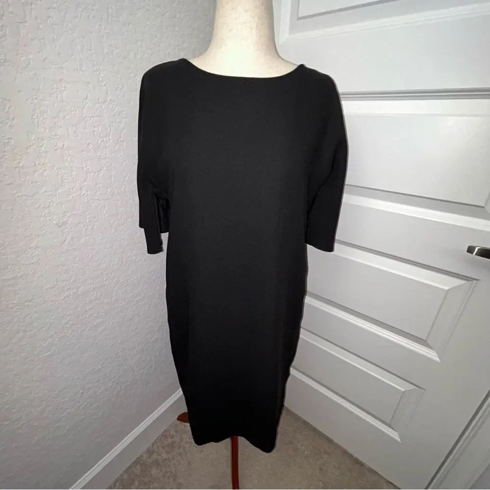 Chico’s Cape Short Sleeve Sheath Straight Knee-Length Dress Chicos